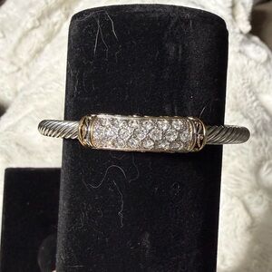 BOGO FREE Art deco braided bracelet with diamonds